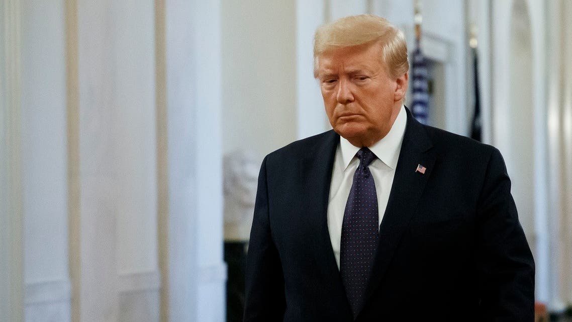 President Donald Trump arrives to speak about the PREVENTS President's Roadmap to Empower Veterans and End a National Tragedy of Suicide, task force, in the East Room of the White House. (AP)