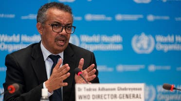 Tedros Adhanom Ghebreyesus, Director General of the World Health Organization (WHO) attends the signing of the memorandum of understanding between WHO and the WHO Foundation in Geneva, Switzerland, May 27, 2020. (Reuters)