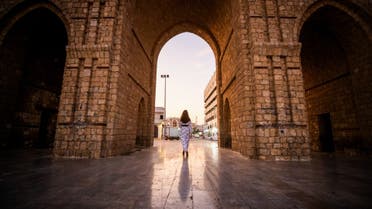 A tourist walks through the city of Jeddah, Saudi Arabia. (Saudi Ministry of Tourism)