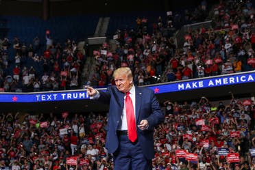 US President Donald Trump holds his first re-election campaign rally on June 20, 2020,  in Tulsa, Oklahoma. (Reuters)