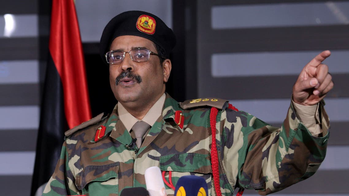 Libyan National Army (LNA) spokesman Ahmed al-Mismari during a press conference in Benghazi, Libya. (File photo: Reuters)