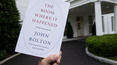 A copy of “The Room Where It Happened,” by Bolton, is photographed at the White House, June 18, 2020, in Washington. (AP)