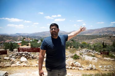 Hananel Elkayam, mayor of Itamar, gestures during his interview with Reuters in Itamar a Jewish settlement near Nablus in the Israeli-occupied West Bank June 15, 2020. (Reuters)