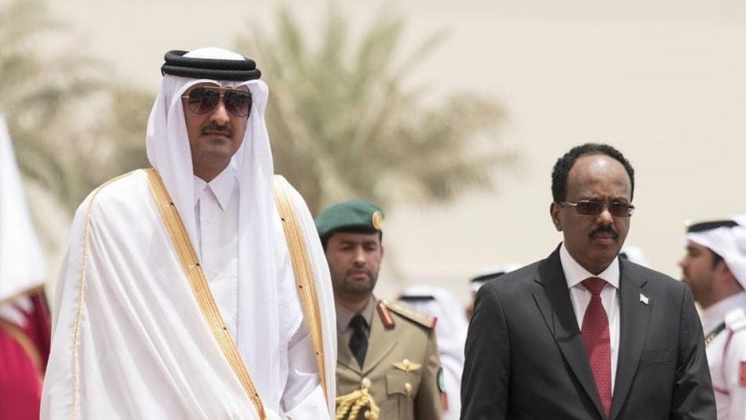 رئيس الصومال وأمير قطر