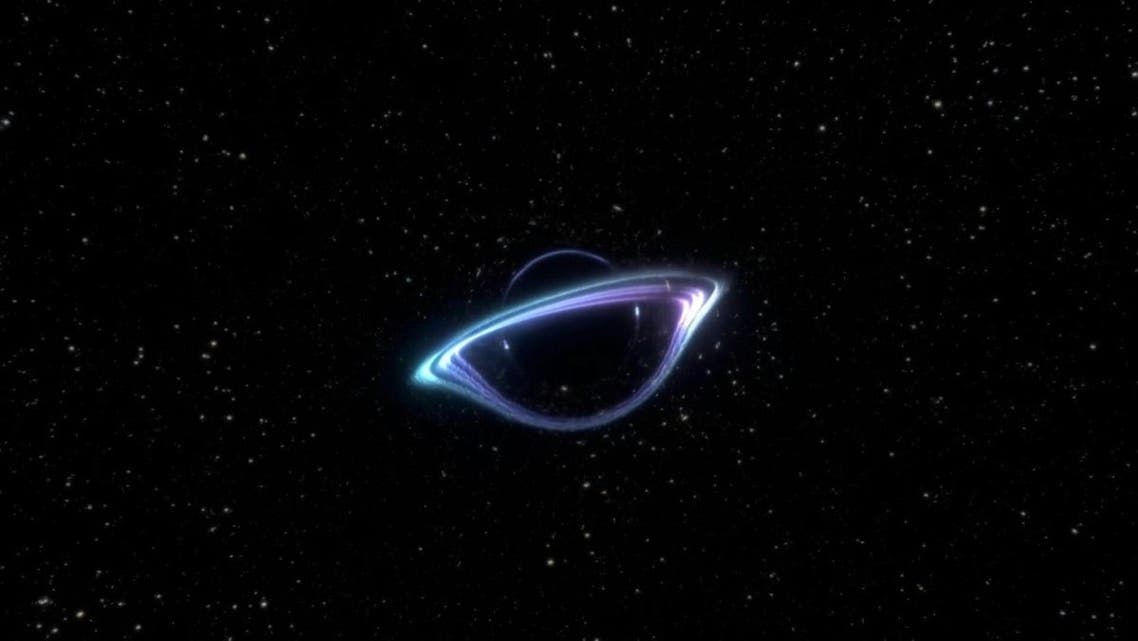 An animation of the object. (@Alex Andrix / Virgo / EGO - European Gravitational Observatory / AFP)