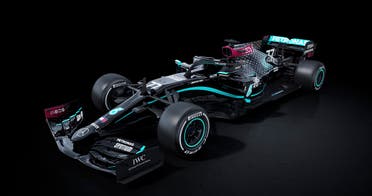 Mercedes have traditionally raced in silver but will switch to black and have ‘End Racism’ emblazoned on the halo of both cars. (Courtesy: Mercedes)