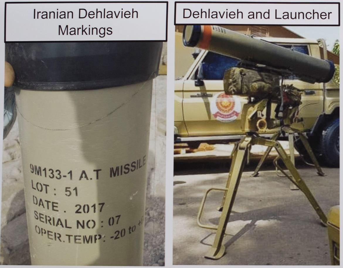 A photo showing the missile launcher component found on the right, and in action on the left. (Supplied)
