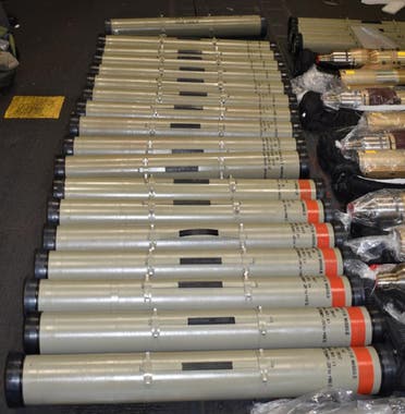 "Dehlavieh" anti-tank guided missiles found onboard the dhow intercepted on November 25, 2019.