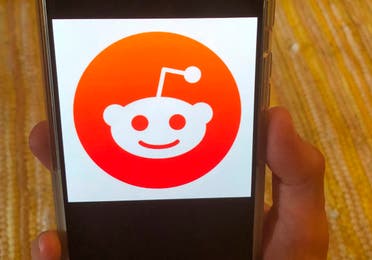 This June 29, 2020 photo shows the Reddit logo on a mobile device in New York. (AP)