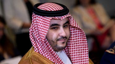 Saudi Arabia's Vice Minister of Defense Prince Khalid bin Salman waits for a meeting with US Secretary of Defense Mark Esper and others at the Pentagon August 29, 2019. (AFP)