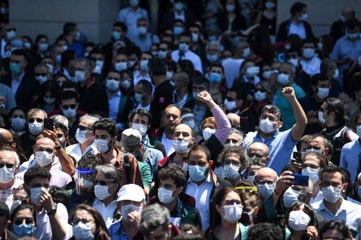 احتجاجات المحامين في اسطنبول 30 يونيو - فرانس برس
