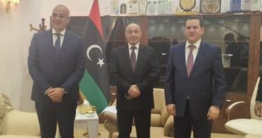 من لقاء رئيس البرلمان الليبي ووزير الخارجية اليوناني