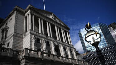  In this file photo taken on March 11, 2020, a general view of the Bank of England is pictured in London. (AFP)