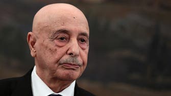 Libya parliament speaker Aguila Saleh submits papers to stand in presidential vote
