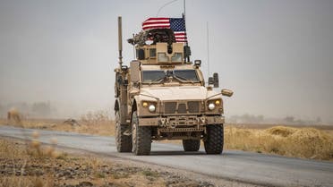 A US military vehicle near an oil field in Syria's northeastern Hasakeh province on July 1, 2020. (Reuters)