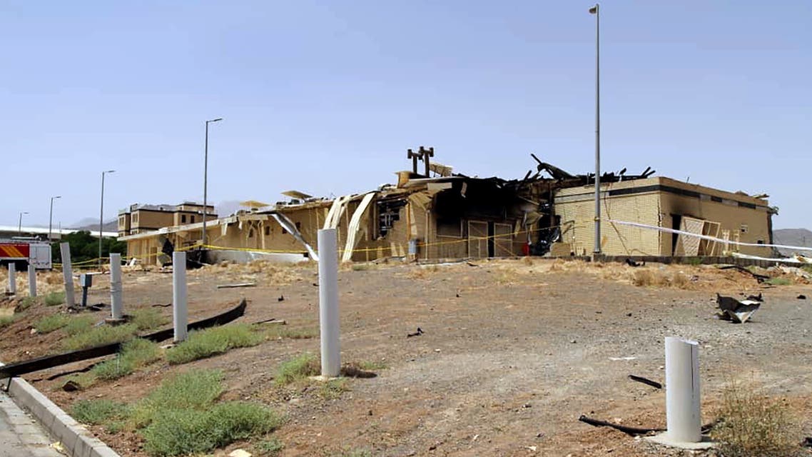 A handout picture provided by Iran's Atomic Energy Organisation (aeoinews) shows a warehouse after it was damaged at the Natanz facility, one of Iran's main uranium enrichment plants, south of the capital Tehran on July 2, 2020. Iran's nuclear body said an accident had taken place at a warehouse in a nuclear complex without causing casualties or radioactive pollution. There was no nuclear material (in the warehouse) and no potential of pollution, Iranian Atomic Energy Organisation spokesman Behrouz Kamalvandi told state television.