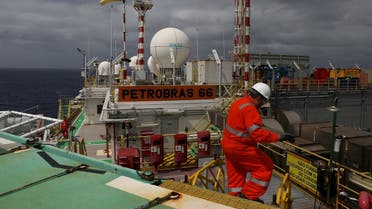 A worker walks inside the Brazil's Petrobras P-66 oil rig in the offshore Santos Basin in Rio de Janeiro, Brazil. (File photo: Reuters)