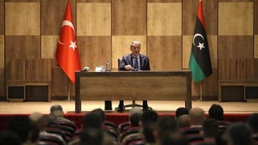 وزير الدفاع التركي خلوصي أكار ليبيا ضباط وجنود أتراك في غرفة العمليات المشتركة بطرابلس