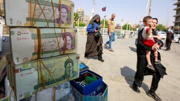 Iranian rials are seen at a market in the holy city of Najaf, Iraq. (Reuters)