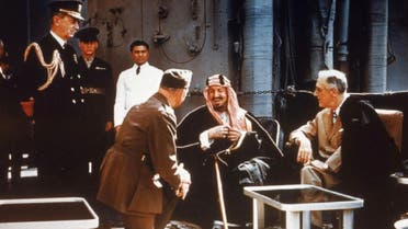 لقاء جمع الملك عبدالعزيز آل سعود والرئيس الأميركي روزفلت