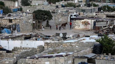 A general view shows an impoverished neighbourhood of the Khan Younis refugee camp in southern Gaza Strip on August 25, 2018. (AFP)