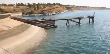 Water shortage in the Euphrates River dam in Syria. (Screengrab)