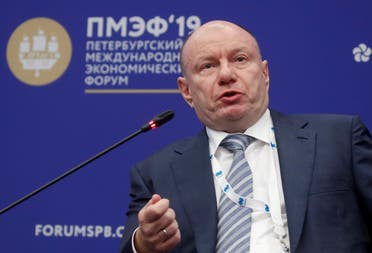 President and Chairman of the Board of MMC Norilsk Nickel Vladimir Potanin attends a session of the St. Petersburg International Economic Forum (SPIEF), Russia June 6, 2019. (Reuters)