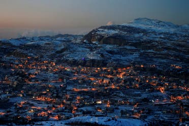 Snow covers Faraya village on Mount Lebanon January 12, 2017. (Reuters)