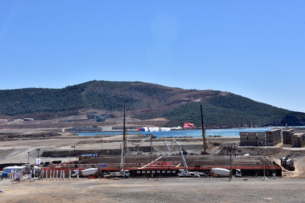 A view of the construction site of Turkey's first nuclear power plant 'Akkuyu', pictured during the opening ceremony on April 3, 2018. (AFP)