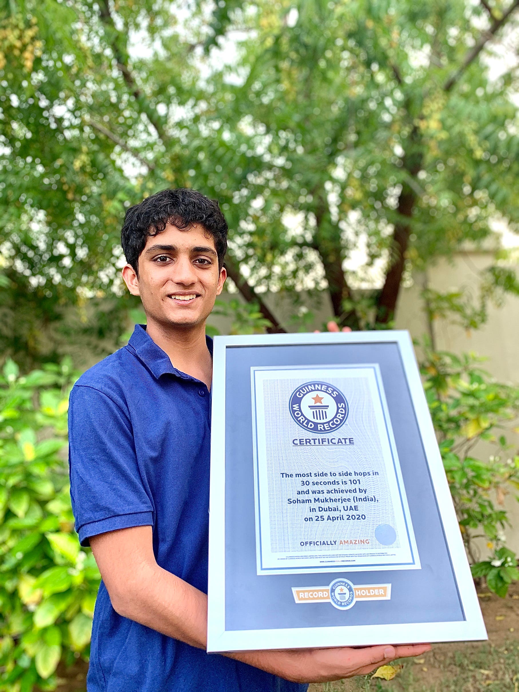 Seventeen-year-old Soham Mukherjee. (Supplied: Guinness World Records)