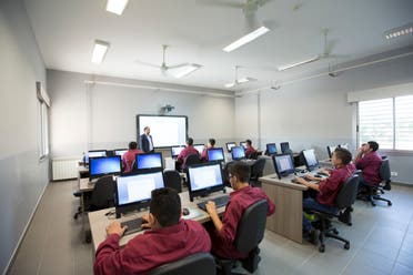 A computer lab at an orphanage in Lebanon. (Credit: Islamic Orphanage.)