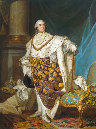 لوحة تجسد شخصية الملك الفرنسي لويس السادس عشر