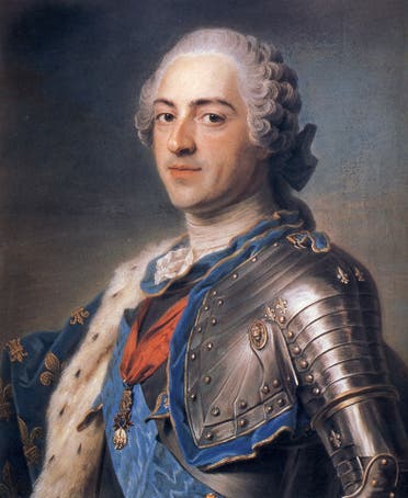لوحة تجسد ملك فرنسا لويس الخامس عشر