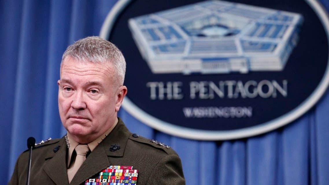 US Central Command chief General Kenneth McKenzie speaking at the Pentagon, Washington, US. (File: AP)