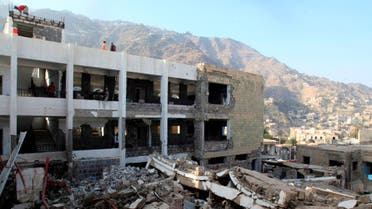 Damage is seen at a school in the southwestern city of Taiz, Yemen December 18, 2018. Picture taken December 18, 2018. REUTERS/Anees Mahyoub