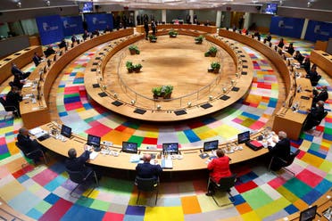 European Union leaders take part in the first face-to-face EU summit since the coronavirus disease (COVID-19) outbreak, in Brussels, Belgium July 17, 2020. (Reuters)