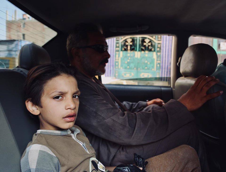 أيمن سعد عبدالحميد محمد مع ابنه