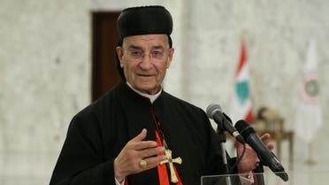 Lebanese Maronite Patriarch Bechara Boutros Al-Rai speaks after meeting with Lebanon's President Michel Aoun at the presidential palace in Baabda, Lebanon July 15, 2020. Dalati Nohra/Handout via REUTERS ATTENTION EDITORS - THIS IMAGE WAS PROVIDED BY A THIRD PARTY