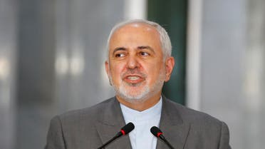 Iranian Foreign Minister Mohammed Javad Zarif during a visit to Baghdad, Iraq, July 19, 2020. (Reuters)