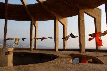“Manchafet el Baher” (Beach Towels) is Jad El Khoury's latest art installation in Lebanon at the abandoned aquarium in the seaside town of Batroun. (Danielle Karam)