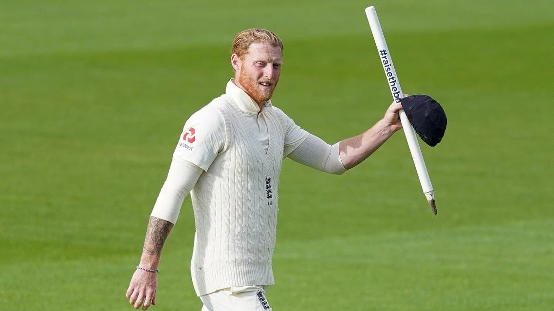 England’s Ben Stokes celebrates after winning the test against West Indies at the Emirates Old Trafford, Manchester, Britain on July 20, 2020. (Reuters)