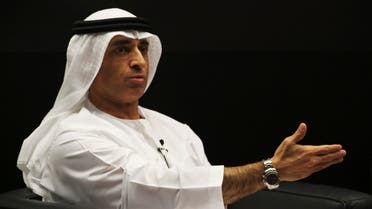 Emirati Ambassador to the US Yousef al-Otaiba gestures during an event in Abu Dhabi, United Arab Emirates on Jan. 25, 2018. (AP)