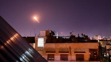 Syrian Air defences respond to Israeli missiles targeting south of the capital Damascus, on July 20, 2020. Israeli strikes south of the Syrian capital wounded seven Syrian soldiers, state media reported, in an attack which a war monitor said hit several positions of regime forces and Iran-backed militias.