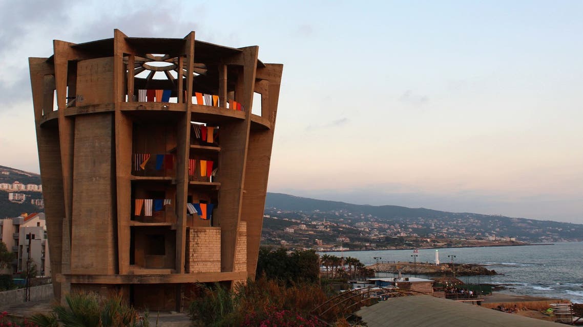 “Manchafet el Baher” (Beach Towels) is Jad El Khoury's latest art installation in Lebanon at the abandoned aquarium in the seaside town of Batroun. (Danielle Karam)