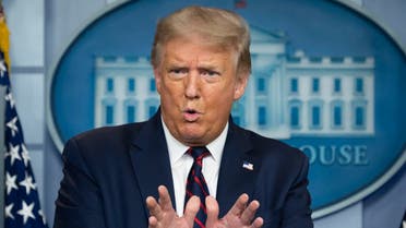 US President Donald Trump speaks during a White House coronavirus briefing, July 21, 2020. (AFP)