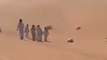 Dhuwaihi Hamoud al-Ajaleen who was found  in the middle of a desert in Riyadh province while he was in the “sujood”. (Twitter)