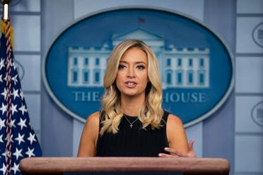 White House press secretary Kayleigh McEnany speaks during a press briefing at the White House on July 21, 2020, in Washington. (AP)