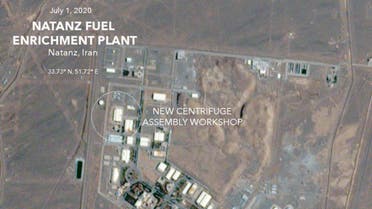 A handout satellite image shows the new centrifuge assembly workshop at the Natanz Fuel Enrichment Plant. (Planet Labs Inc and Middlebury Institute of International Studies at Monterey via Reuters)