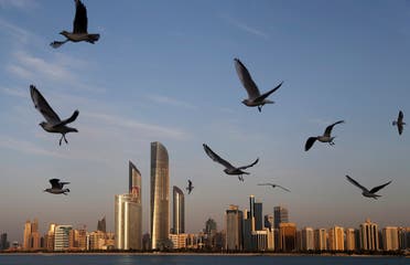 Seagulls fly over the city skyline in Abu Dhabi, United Arab Emirates. (File photo: AP)