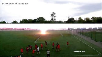Watch: Lightning bolt strikes teen Russian footballer